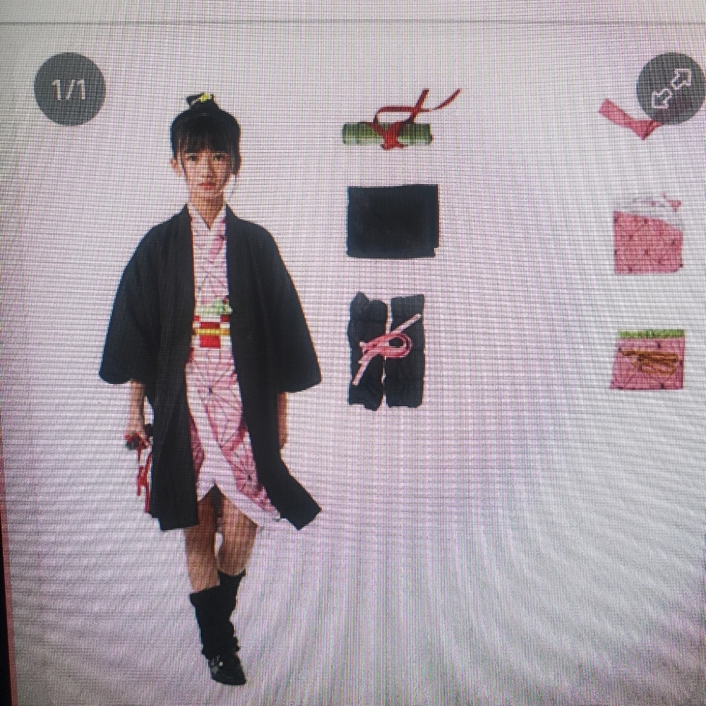 IOPBOT Child Kimonos Cosplay Anime Japanese Kimono Robe W/Accessories